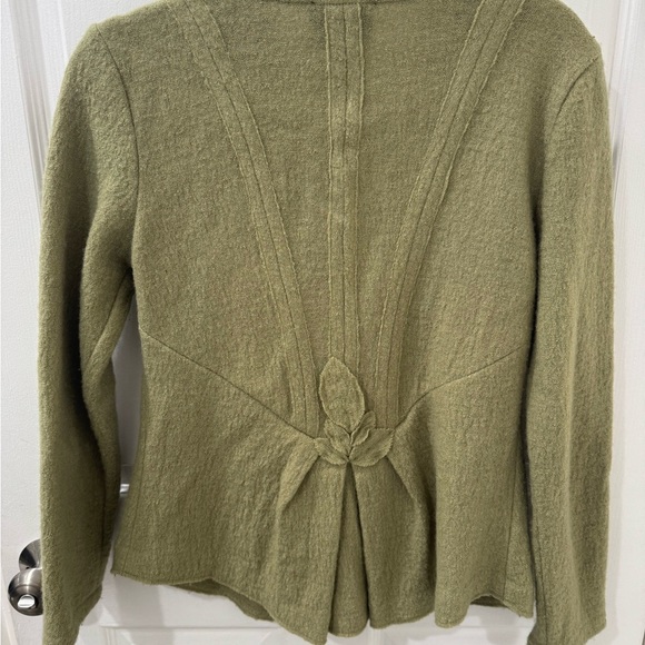 Cynthia Rowley x Anthropologie Wool Olive Green Cardigan - Picture 7 of 7